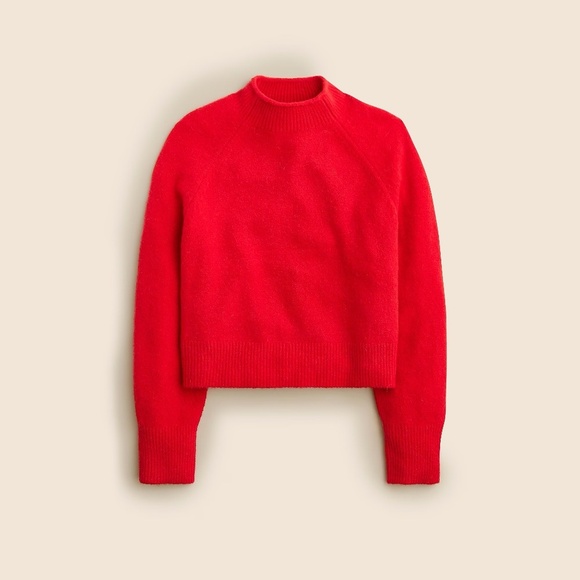 J. CREW Rollneck Sweater Supersoft Yarn Classic Cardinal Red Wool Alpaca X-Large - Picture 11 of 15